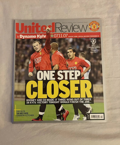 Manchester United - United Review v Dynamo Kyiv Champions League Programme