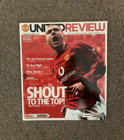 Manchester United - United Review v Newcastle United Premier League Programme