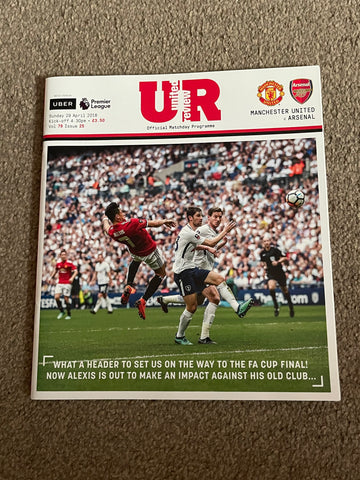 Manchester United - United Review v Arsenal Premier League Programme