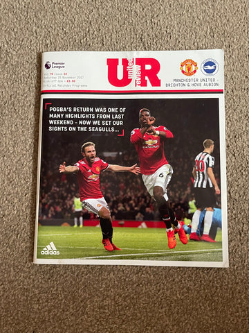 Manchester United - United Review v Brighton and Hove Albion Premier League Programme