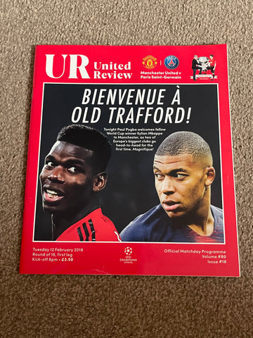Manchester United - United Review v PSG Champions League Programme