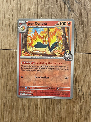 Pokemon Destined Rivals Ethan’s Quilava 033/182