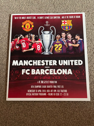Manchester United - United Review v FC Barcelona Champions League Programme