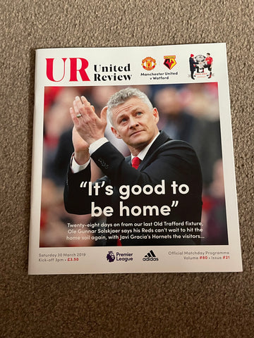 Manchester United - United Review v Watford Premier League Programme