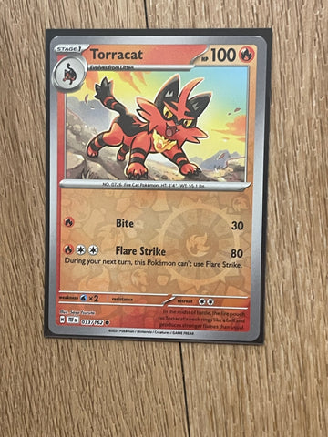 Pokémon TCG Torracat Scarlet & Violet-Temporal Forces 033/162