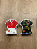 Manchester United Vintage 1996 Home and 1995 Away Football Shirt Money Box Set