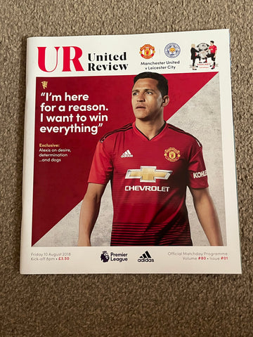 Manchester United - United Review v Leicester City Premier League Programme
