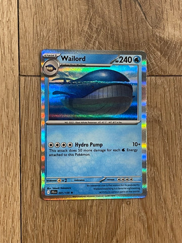Pokemon Wailord SV Journey Together 041/159 Holo