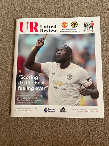 Manchester United - United Review v Wolverhampton Wanderers Premier League Programme