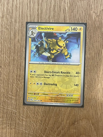 Pokémon TCG Electivire Scarlet & Violet-Temporal Forces 054/162