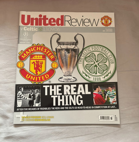 Manchester United - United Review v Celtic Champions League Programme