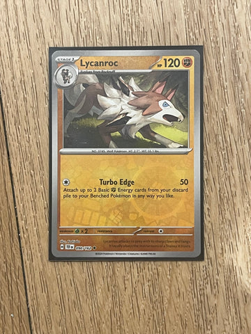 Pokémon TCG Lycanroc Scarlet & Violet-Temporal Forces 090/162