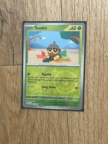 Pokémon TCG Seedot Scarlet & Violet-Temporal Forces 003/162 Holo