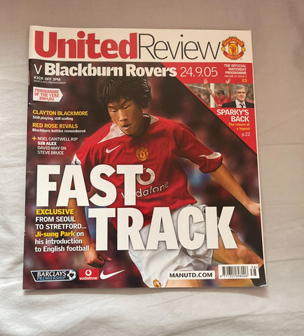 Manchester United - United Review v Blackburn Rovers Premier League Programme