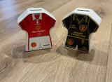 Manchester United Vintage 1996 Home and 1995 Away Football Shirt Money Box Set