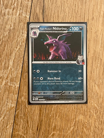 Pokemon Team Rocket's Nidorino : Scarlet and Violet - Destined Rivals 118/182