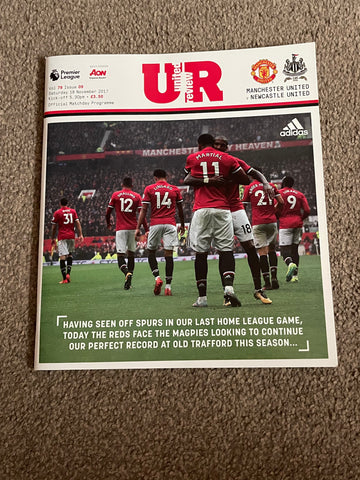 Manchester United - United Review v Newcastle United Premier League Programme