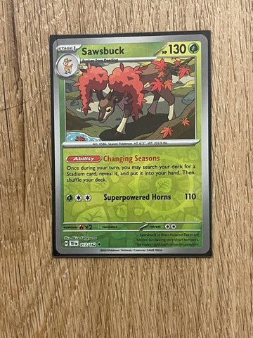 Pokémon TCG Sawsbuck Scarlet & Violet-Temporal Forces 017/162 Holo