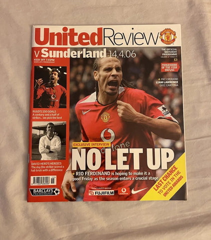 Manchester United - United Review v Sunderland Premier League Programme