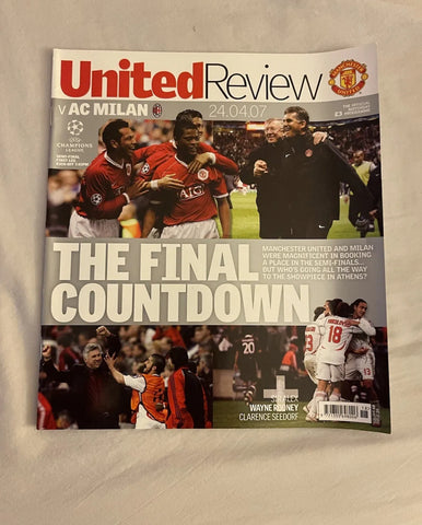 Manchester United - United Review v AC Milan Champions League Programme