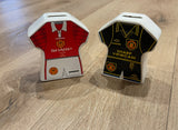 Manchester United Vintage 1996 Home and 1995 Away Football Shirt Money Box Set