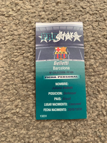 Juliano Belletti Barcelona Corinthian Card