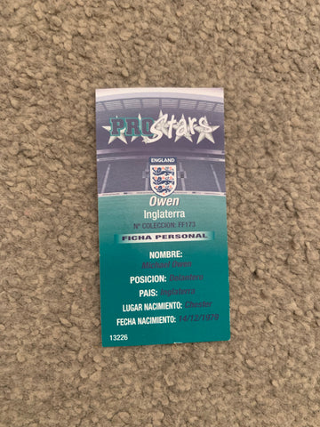 Michael Owen England Corinthian Card